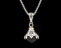 8033P-SQ	18K Gold & sterling silver smoky quartz pendant 

