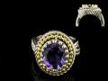 8002R-AM	18K Gold & sterling silver amethyst ring 
