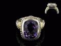 8008R-AM	18K Gold & sterling silver amethyst ring 
