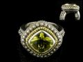 8003R-LQ 18K Gold & sterling silver lemon quartz ring 
