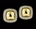 8015P	18K Gold & sterling silver earrings with diamonds 
