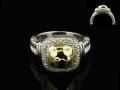 8015R	18K Gold & sterling silver ring with diamonds		15C 
