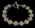 8022BR	18K Gold & sterling silver bracelet 

